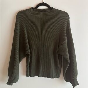 Line and Dot forest green sweater.